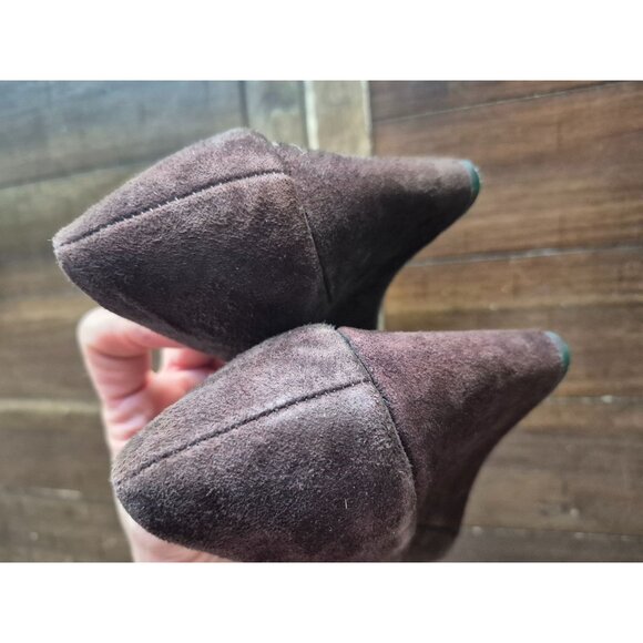 Bandolino Brown Suede Leather Upper Wedges Size 9W - Picture 4 of 4